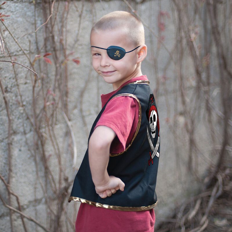 Great Pretenders Pirate Vest and Eyepatch 4-7 Years - Image 2