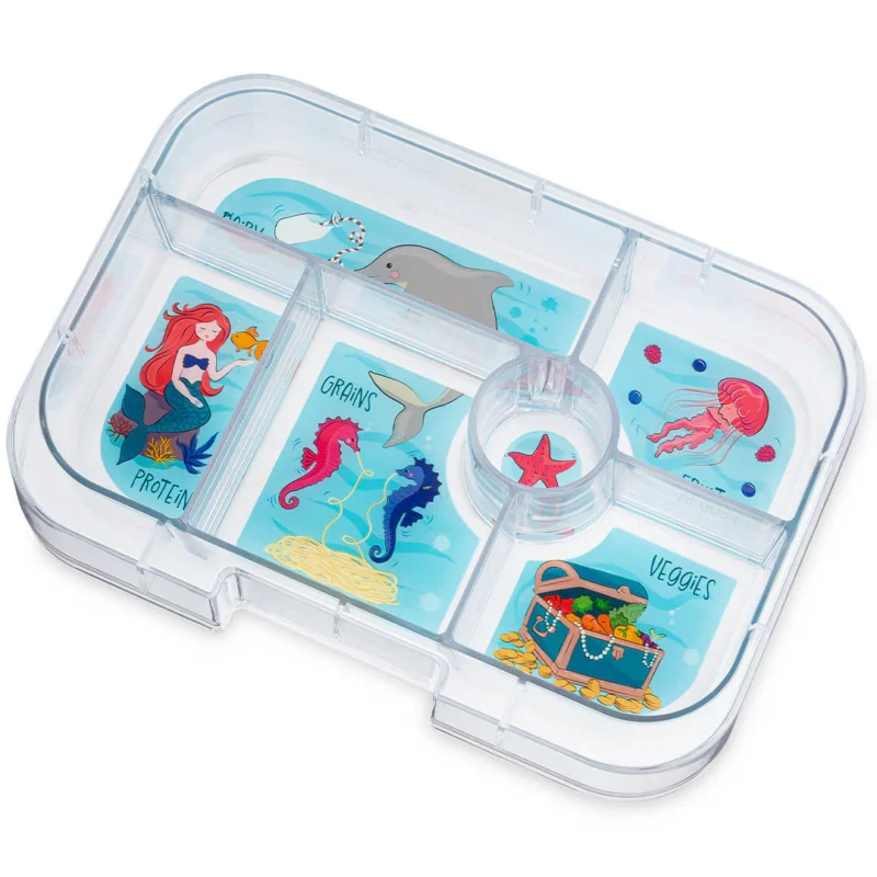 Original – Leakproof Bento Box lunchbox – 6-sections – Power Pink / Mermaid By Yumbox - Image 2