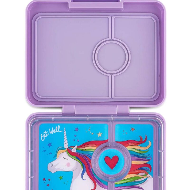 Snack 3 Compartments - Purple Magical Unicorn By Yumbox