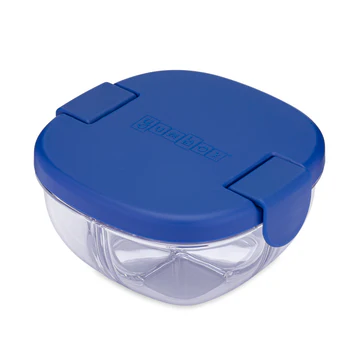 3 Compartment Leakproof Snack Bowl - Navy Blue By Yumbox