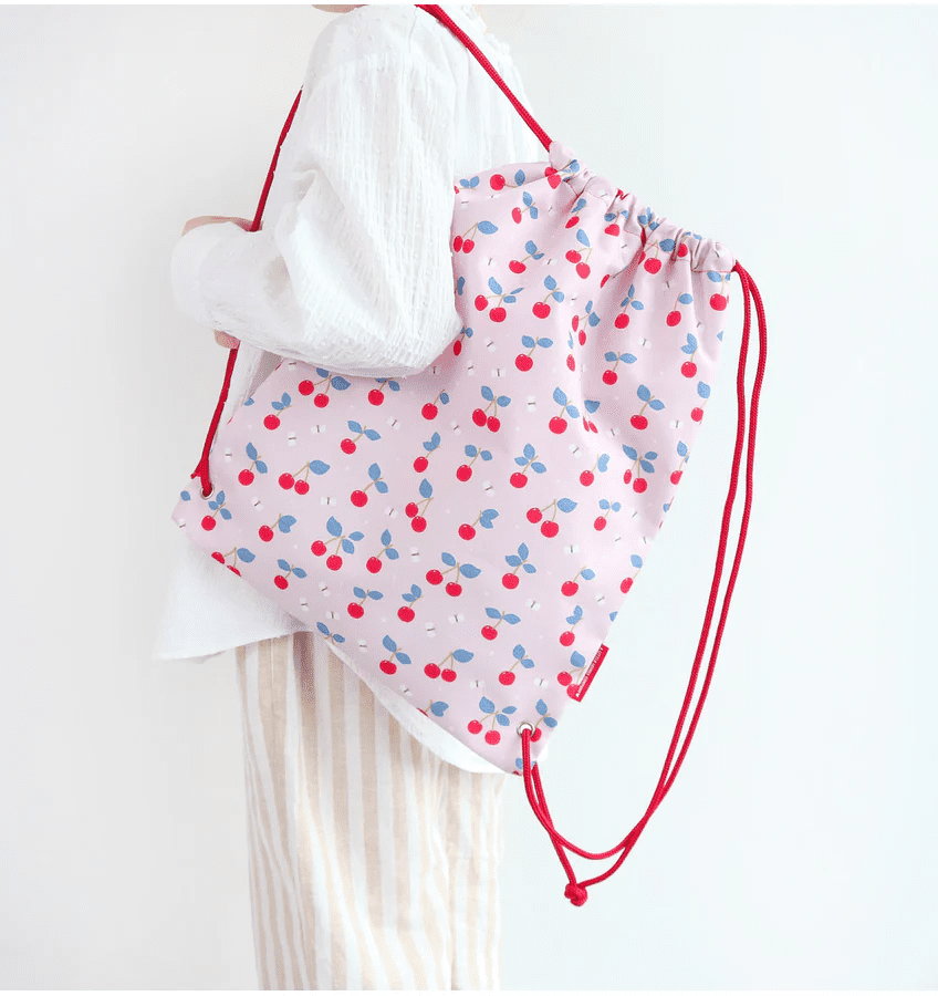Drawstring Bag Cherries By A Little Lovely Company - Image 5