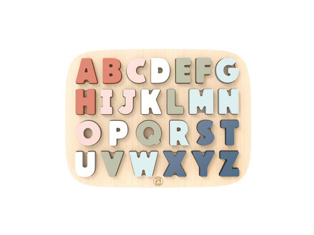 Wooden Latin Alphabet Puzzle 32×23.5×2 cm By Speedy Monkey