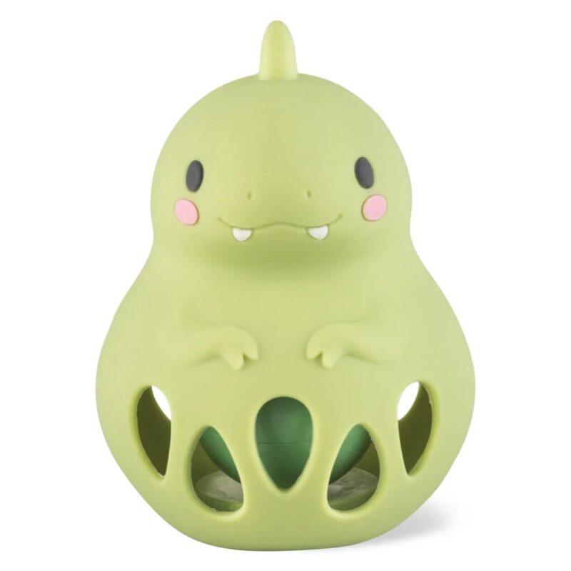 Silicone Rattle Dinosaur By Tiger Tribe