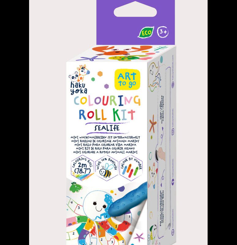 Art To Go Mini Colouring Roll Kit Sealife By Haku Yoka