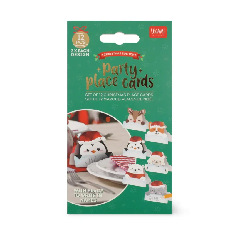 Set Of 12 Christmas Place Cards By Legami