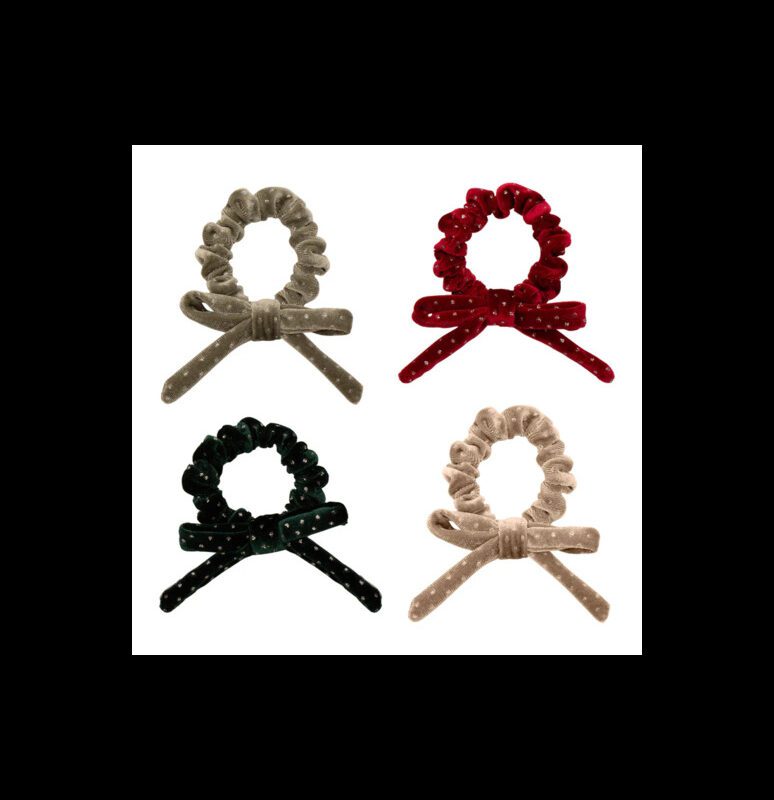 Christmas Velvet Bow Scrunchies By Mimi & Lula