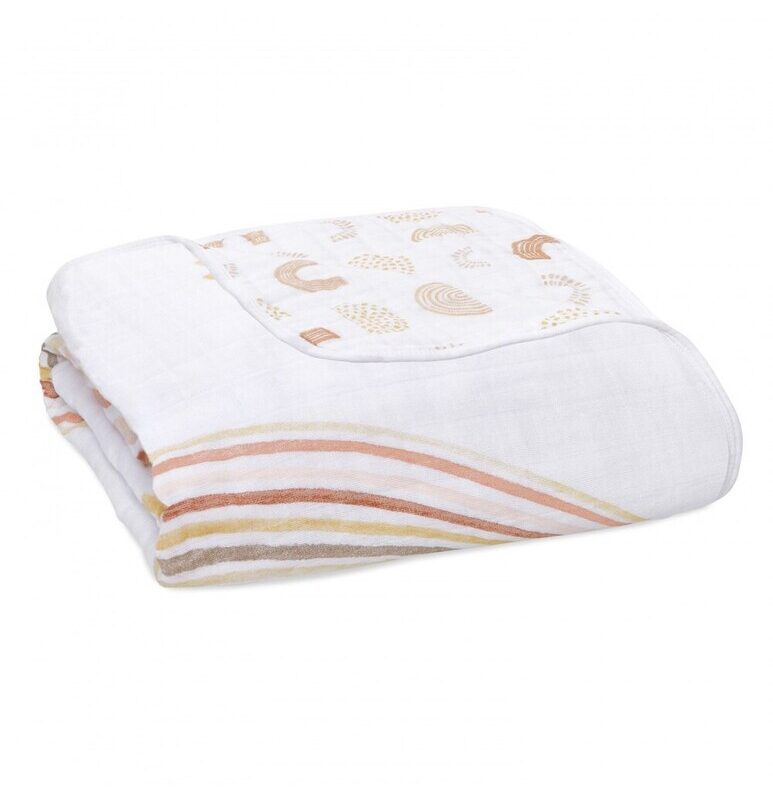 Boutique Cotton Muslin Dream Blanket Keep Rising By Aden + Anais