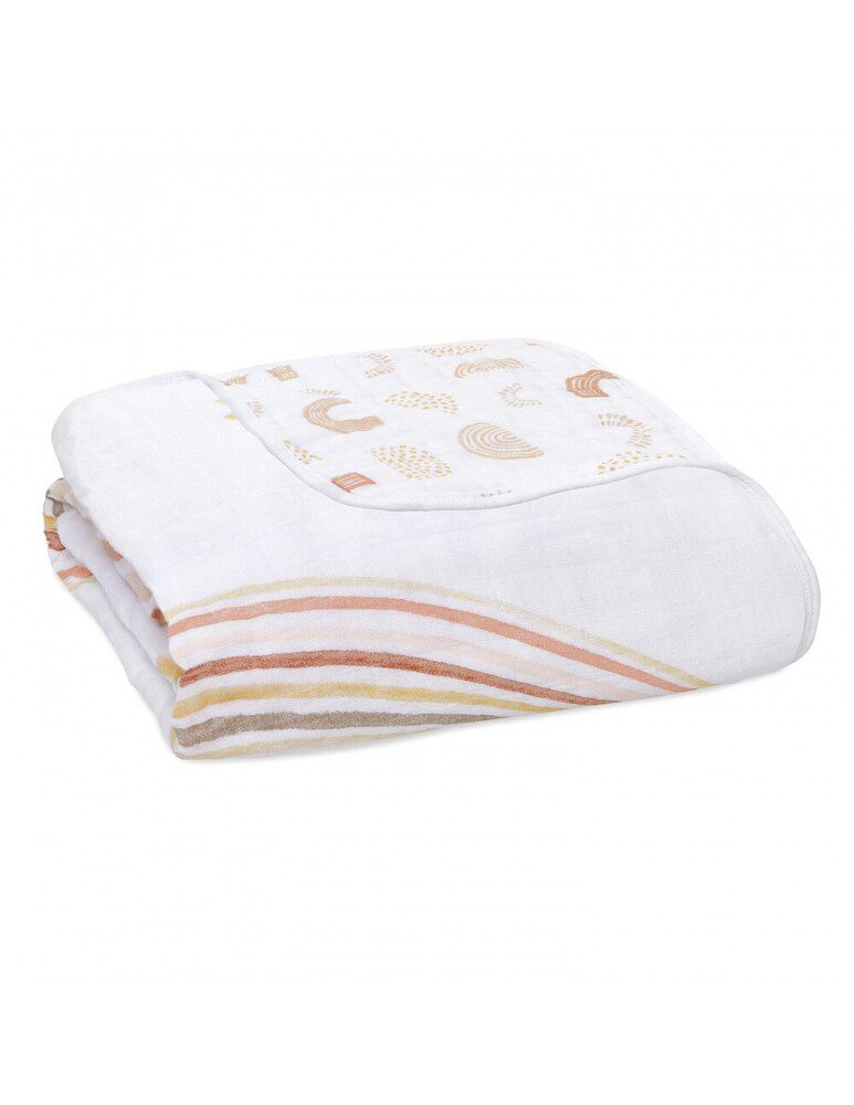 Boutique Cotton Muslin Dream Blanket Keep Rising By Aden + Anais