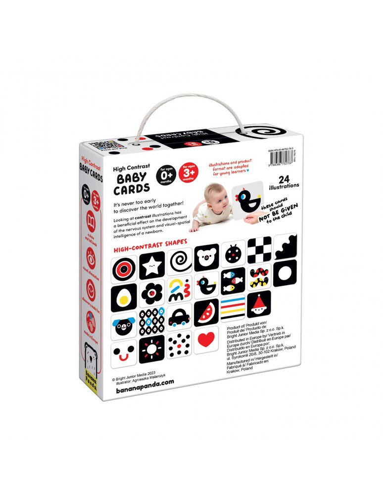 High Contrast Baby Cards 0M+ 3M+ By Banana Panda - Image 3