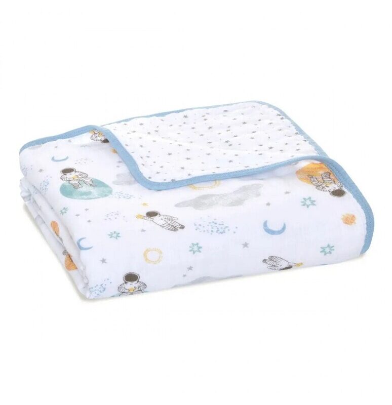 Essentials Cotton Muslin Blanket Space Explorers By Aden + Anais