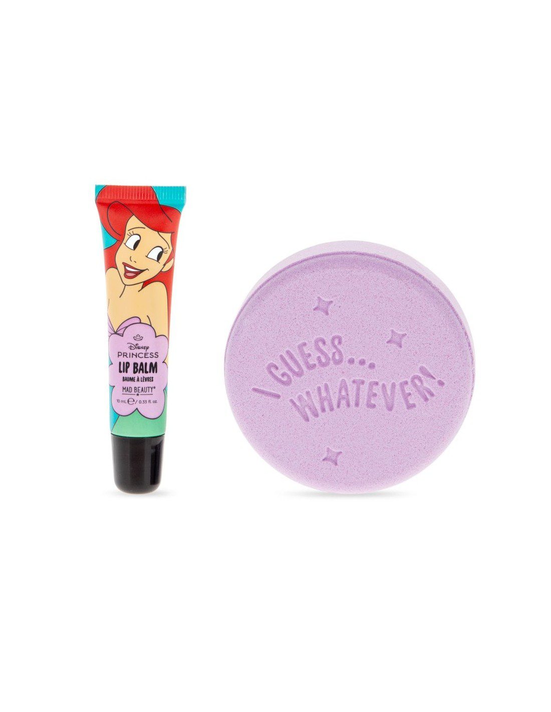 Princess Express Yourself Bath Fizzer & Lip Balm Set Ariel By Mad Beauty