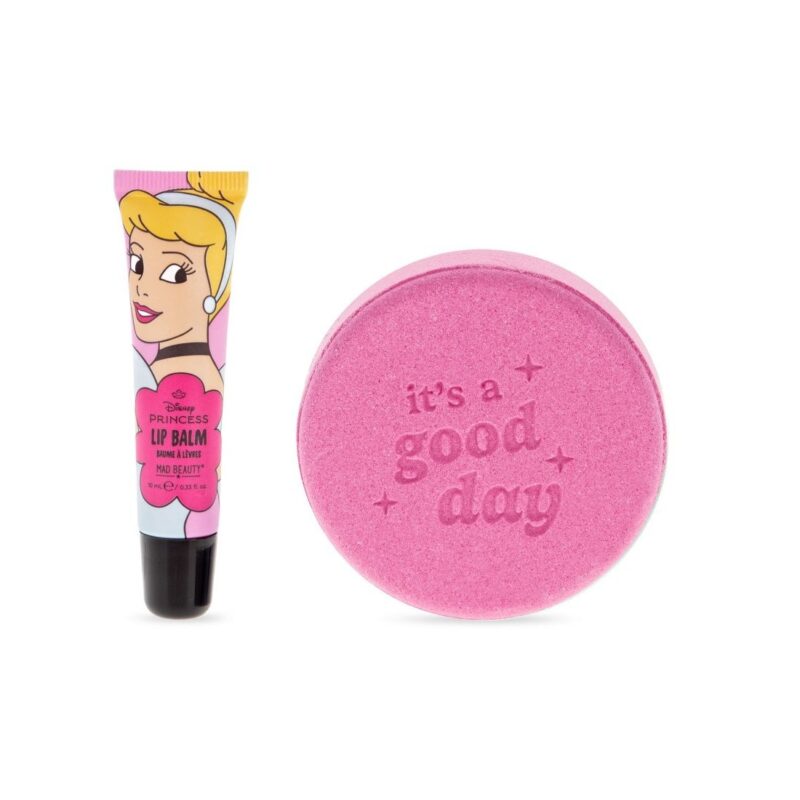 Princess Express Yourself Bath Fizzer & Lip Balm Set Cinder By Mad Beauty