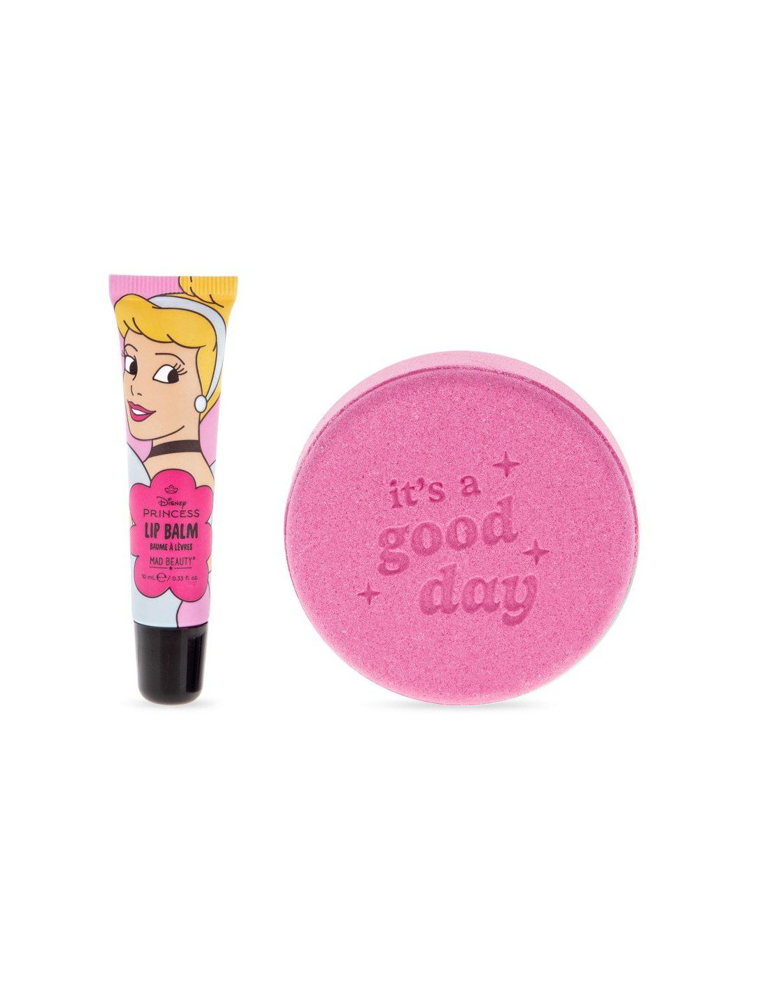 Princess Express Yourself Bath Fizzer & Lip Balm Set Cinder By Mad Beauty