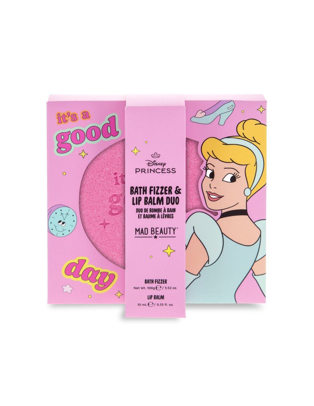 Princess Express Yourself Bath Fizzer & Lip Balm Set Cinder By Mad Beauty - Image 3