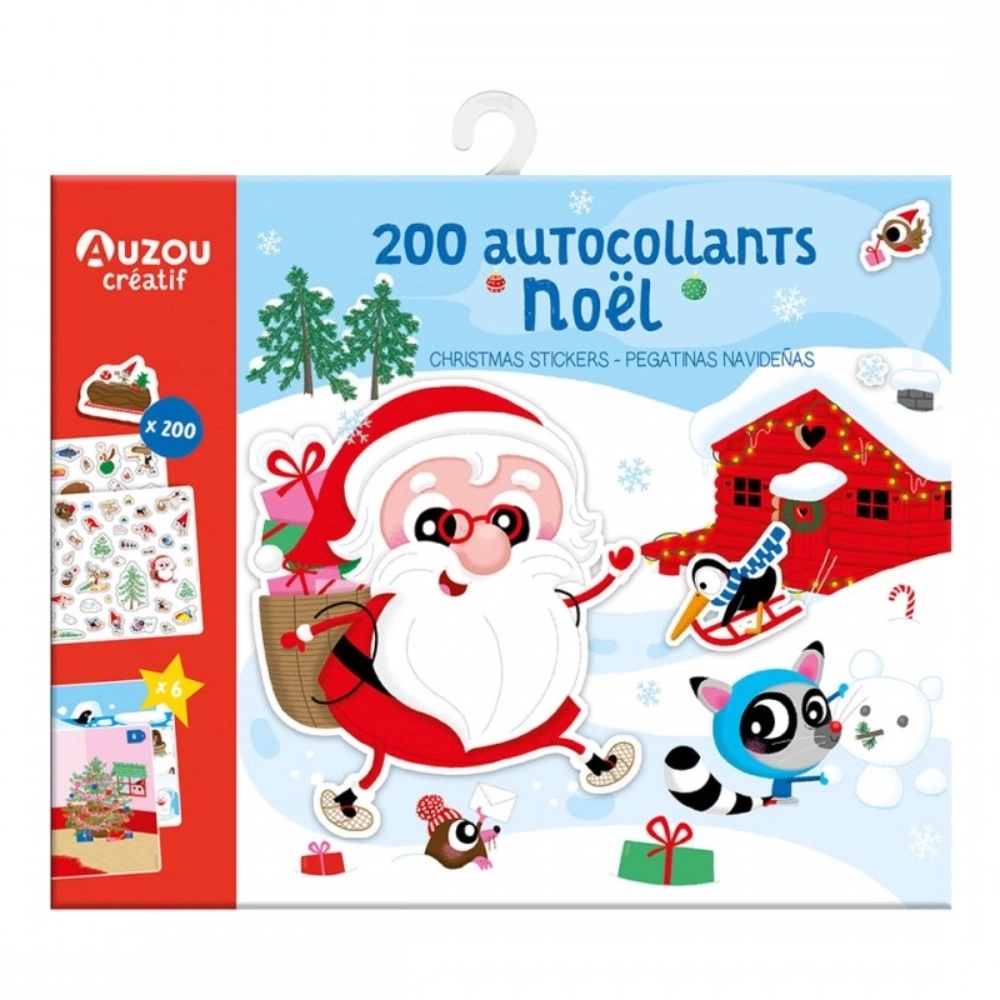 200 Reusable Stickers - Christmas By Auzou
