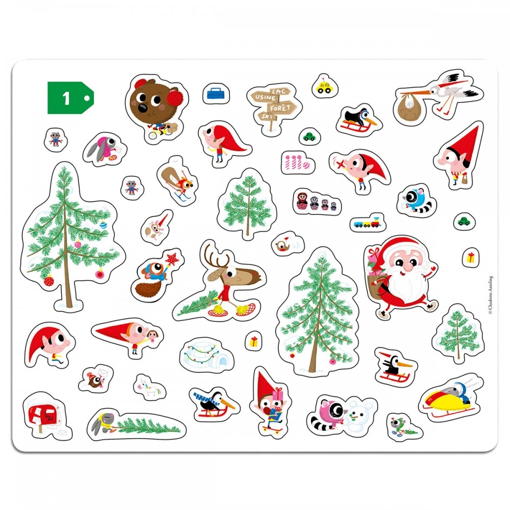200 Reusable Stickers - Christmas By Auzou - Image 2