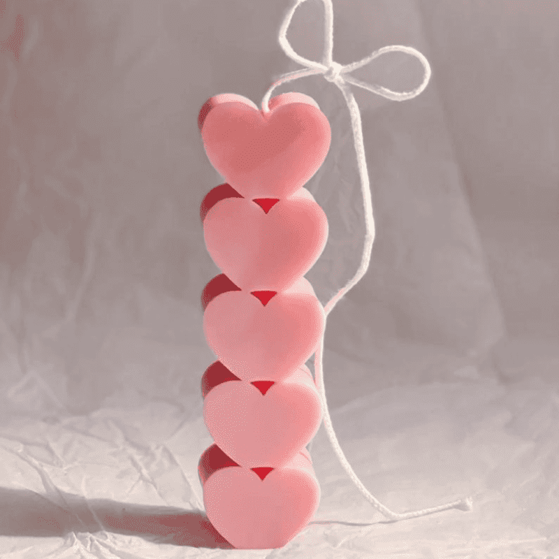 Heart Pink Candle By Luxury Candles