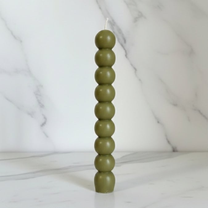 Pearls Candle Olive Colour By Luxury Candles