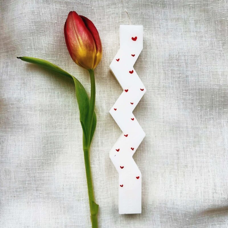 Hearts Candle By Luxury Candle