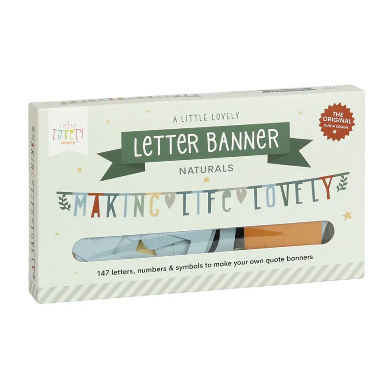 Garland DIY Letter Banner - Handwriting Style Naturals By Little Lovely Company