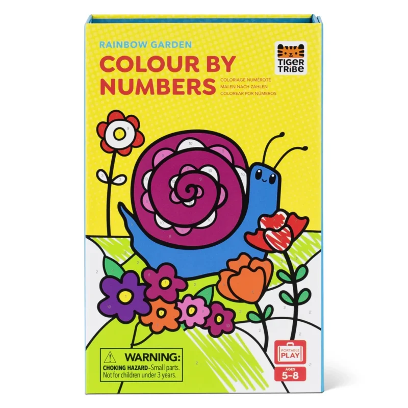 Colour By Numbers Set - Rainbow Garden By Tiger Tribe