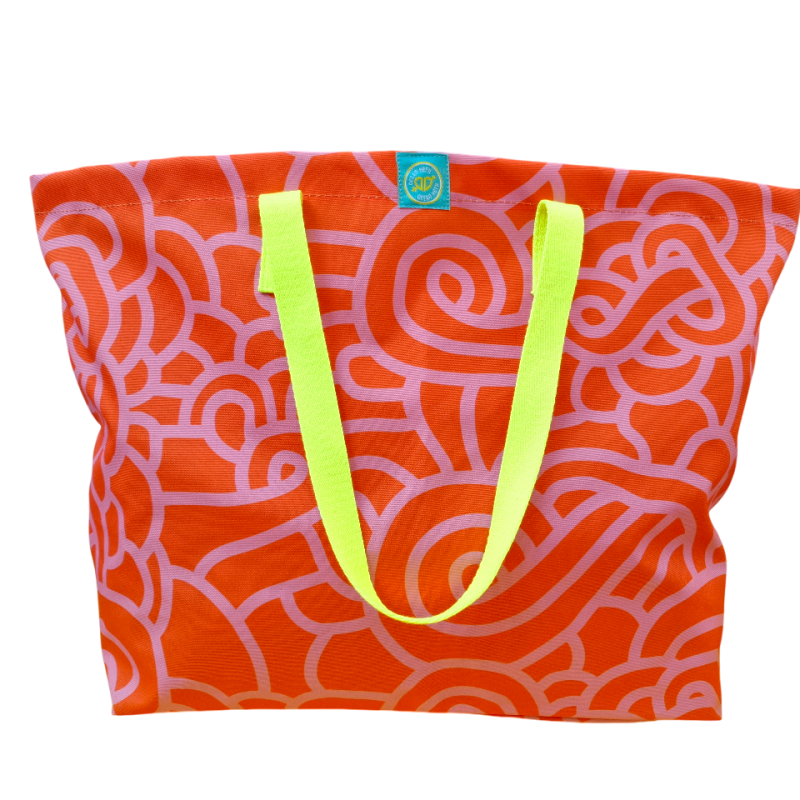 Ocean Tote Bag Pink-Orange By Ocean Hero