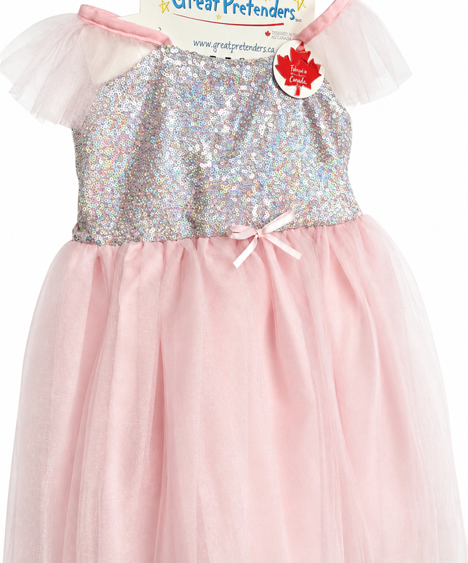 Gold Fairy Costume with Sequins, Tutu By Great Pretenders