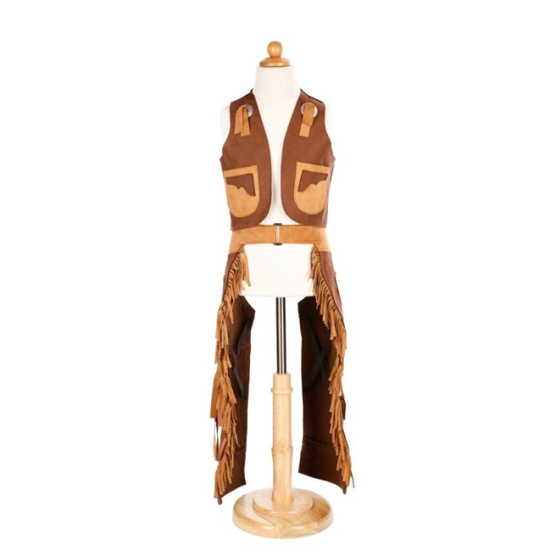 Children's Cowboy Costume with Vest & Crotch for 6-8 Years By Great Pretenders