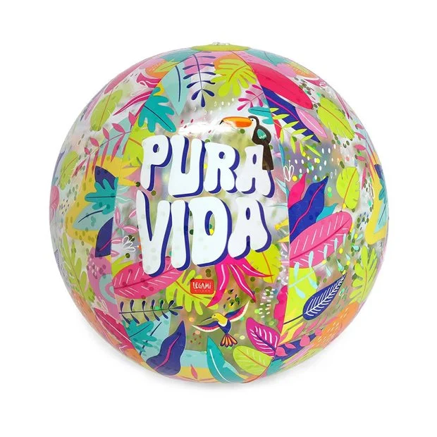 Inflatable Glitter Beach Ball Pura Vida By Legami