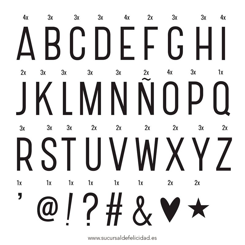 Letter Pack 85 Funky Black Letters & Symbols By A Little Lovely Company