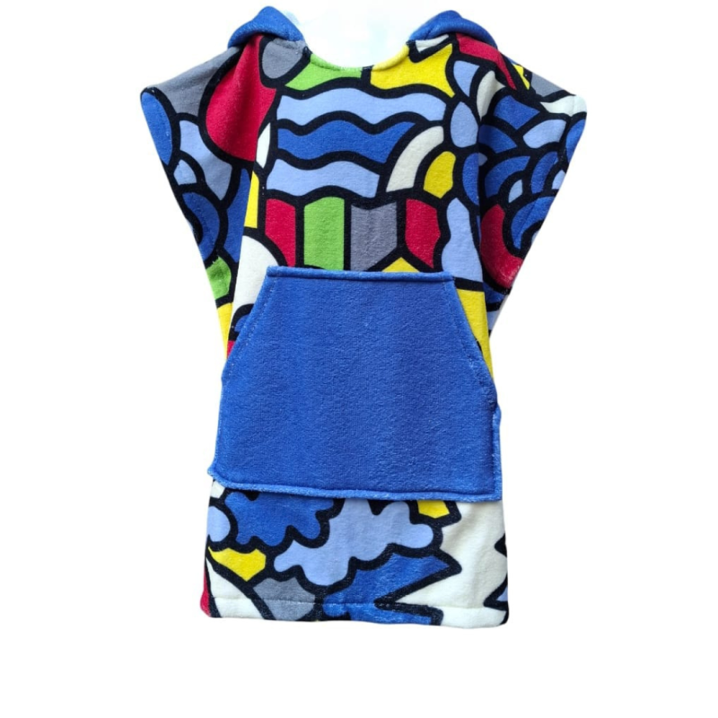 Hello Sun Blue Poncho By Ocean Hero