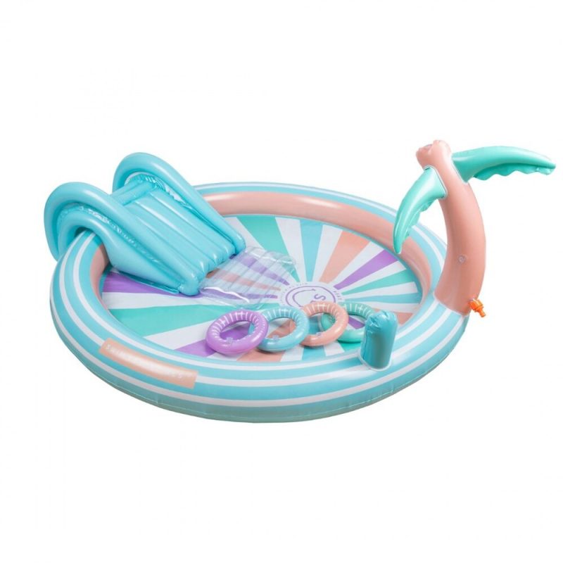 Large Pool With Slide Rainbow By Swim Essentials