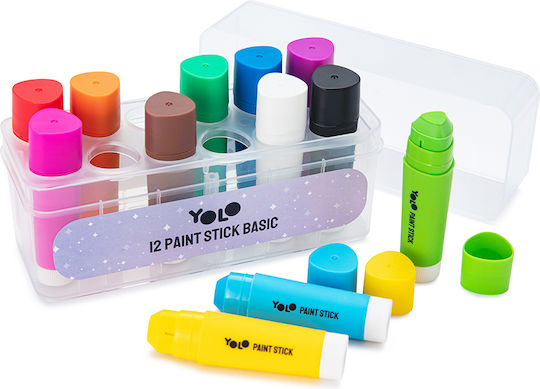 Solid Tempera Stick 12 Colors By Yolo